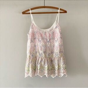 Feather Bone by Anthropologie. Eyelet Cropped Top | 12